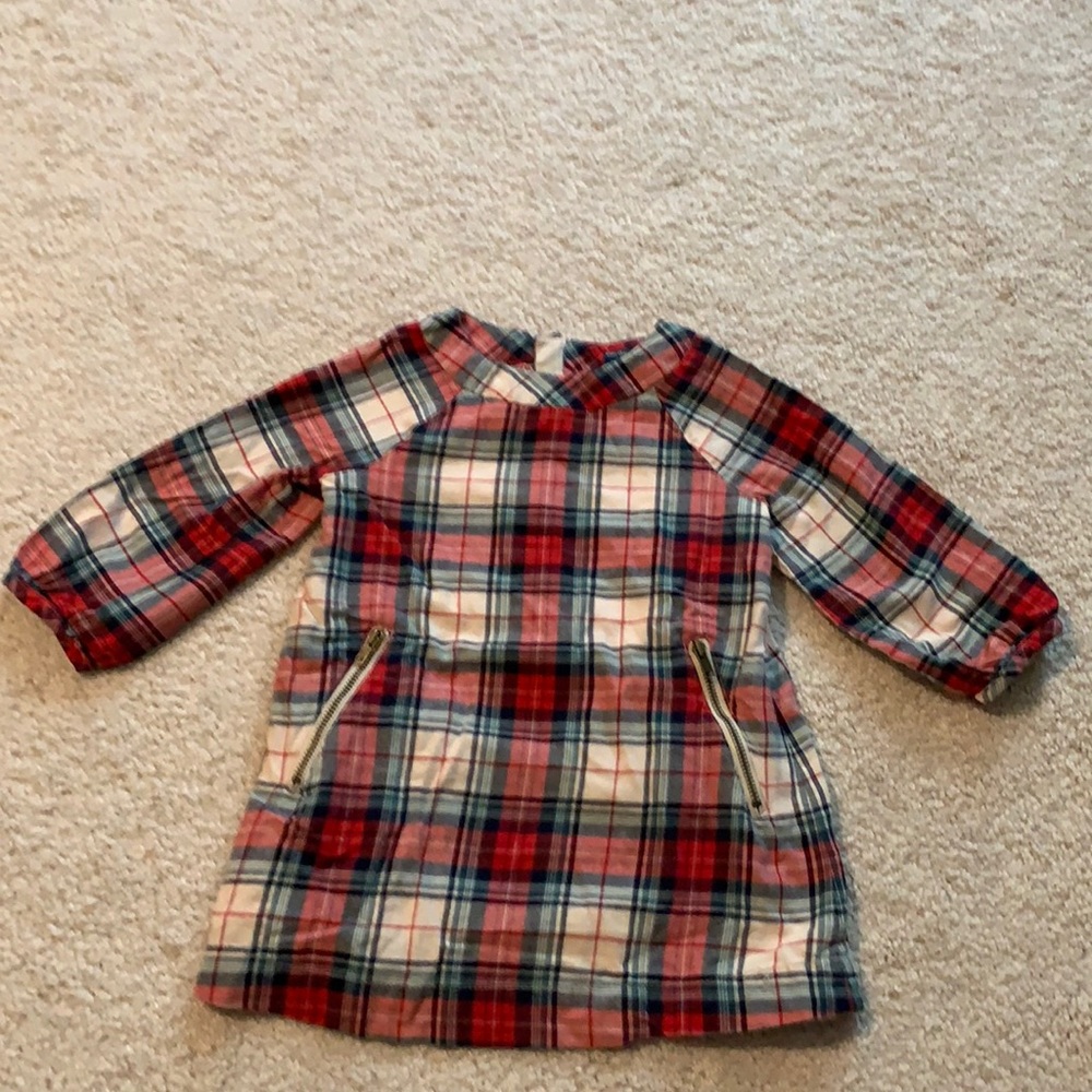 Long sleeve plaid dress